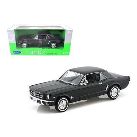Welly 1964 1 2 Ford Mustang Hard Top Black 1-24 Diecast Car Model 22451bk